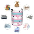 thumbnail image 6 of Xecao Flamingo1 Print Laundry Hamper Basket,designed for Blanket Storage and Nursery Clothes in the Bedroom, 6 of 8