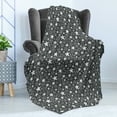 thumbnail image 4 of Star Soft Flannel Fleece Throw Blanket, Greyscale Illustration Chalk Design Hand Drawn 5 Pointed Geometric Shapes, Cozy Plush for Indoor and Outdoor Use, 50" x 70", Charcoal Grey White, by Ambesonne, 4 of 5