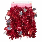 Valentine Jumbo Holographic Red/Silver Die Cut Hearts with Red Center