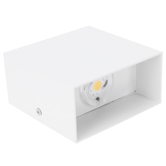Up Down Wall Light, High Strength Protection 7W Wall Lamp High Conversion Rate Stylish And Simple For Rooms Stairs Corridors For Exhibition Halls Bars White Shell-Warm Light