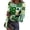 Camouflage, variant on Women's St Patrick's Day Blouse Casual Crewneck Basic Long Sleeve Rib Fitted T-Shirts Ribbed Knit Lucky Shamrock Soft Pullover Tops Light Green S