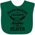 thumbnail image 3 of Inktastic Handpicked for Earth by My Auntie in Heaven with Angel Wings Boys or Girls Baby Bib, 3 of 4