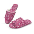 thumbnail image 2 of Psesaysky Pink Sugar Skull Print Slippers for Women Indoor House Bedroom Open Toe Slides Sandals Shoes Trendy Gift for Womens Soft Sole, Size 7.5-8.5, 2 of 7