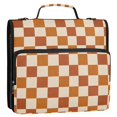 thumbnail image 5 of FORMRS Zipper Binder with Shoulder Strap 2-inch Ring 500 Sheet Capacity File Bag, Rusty Orange Plaid, 5 of 5