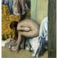 thumbnail image 2 of Degas, Edgar 26x27 White Modern Wood Framed Museum Art Print Titled - After the Bath, Woman Drying Her Feet, 1886, 2 of 4