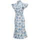 thumbnail image 5 of Mujeres Moda Casual Sexy Cheongsam Mejorado Retro Slim Fit Hollow Dome Bag Nalgas Fishtail Flying Mangas Stand Collar Vestido de longitud media Pompotops ghjkhdj17188, 5 of 9