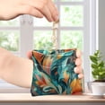thumbnail image 4 of PU Leather Coin Purse Wallet Compact Water-Resistant Card Cases Money Organizers Abstract Leaves, 4 of 7