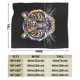 thumbnail image 3 of ZICANCN Anti-Pilling Flannel Bed Throw Blankets Tiger -Couch-Ultra-Soft Micro Fleece Sofa Bed Camping Travel Blanket for Adults Tiger Design Animal Head Nature Wild 40"x30", 3 of 8