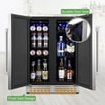 thumbnail image 5 of TITTLA  Beverage Refrigerator,24 Inch Wide,Dual Zone 120 Cans Built in Wine Fridge Cooler,Double Stainless Steel Doors, 5 of 13
