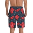 thumbnail image 5 of Salouo Rose Flowers Pattern Men's Sleep Pajama Shorts,Pajama Bottoms Elastic Waistband Sleep Pajama Short PJ Shorts for Men -Small, 5 of 6