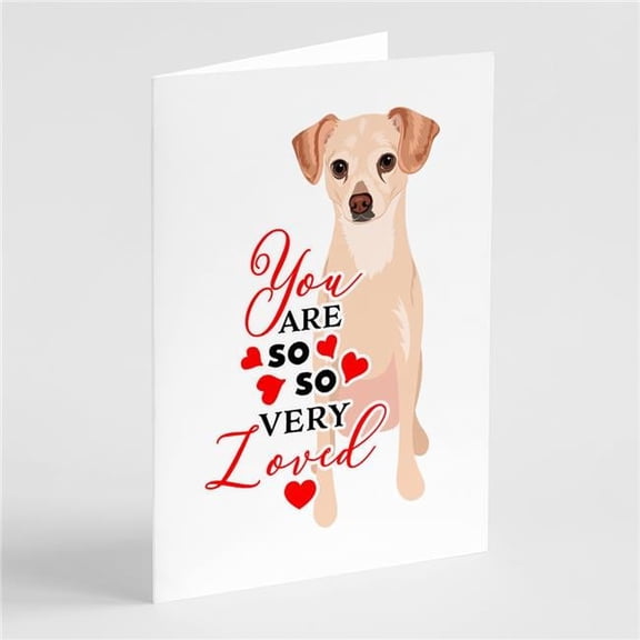 Chihuahua Cream so Loved Greeting Cards and Envelopes Pack of 8 7 in x 5 in