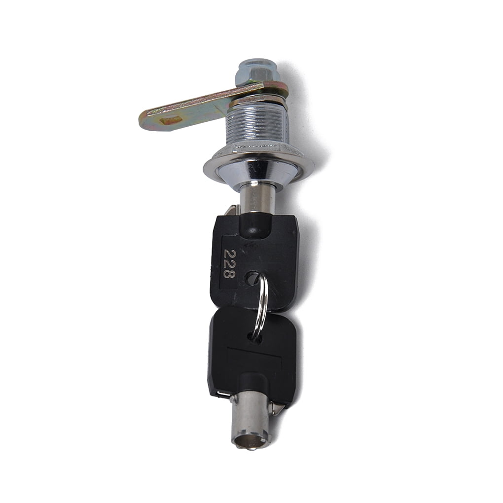 Black Tubular Cam Lock 5/8" 180° RV Camper Toolbox REMOVABLE key Non-retaining 