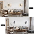thumbnail image 5 of Indoor Wall Light, Modern 16W LED Wall Lamp, Sconces Warm White Light, Black for Bedroom, Living Room [Energy Class E], 5 of 5