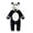AB103 Black, variant on Tisuna Kids Fleece Costume Romper Boys Girls Long Sleeve Panda Bodysuit With Hood Cute Front Zipper Closure Winter Jumpsuit, Size 3-18 Months, Black