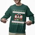 thumbnail image 2 of Christmas Sweatshirt, Ho Ho Ho Festive Gnomes Ugly Christmas Sweatshirt, Cute Holiday Trio Sweatshirt, Unique Gnome Lover Gift for Men and Women, 2 of 5