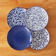 thumbnail image 4 of MALACASA Porcelain Dinner Plates Set of 4, 10.25-inch Blue Floral Dinner Plates, Microwave Dishwasher Safe, Series SELENE, 4 of 9