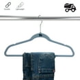 thumbnail image 6 of Simplify Kids 100 Pack Velvet Hangers in Light Blue, 6 of 7