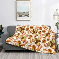 thumbnail image 3 of Salouo Burger Print Throw Blanket Gifts for Women Men Soft Flannel Blanket for Home Living Room Decor Bedroom Blanket Gifts for Mom Dad -80"x60", 3 of 7