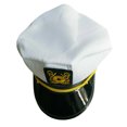 Sailor Ship Yacht Boat Captain Hat Navy Marines Admiral White Gold Cap ...