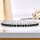 thumbnail image 2 of JeenMata Enorme pulsera de tenis con circonita cúbica negra de corte princesa de 11 quilates para mujer, diseño de eternidad, chapado en oro blanco, 2 of 6