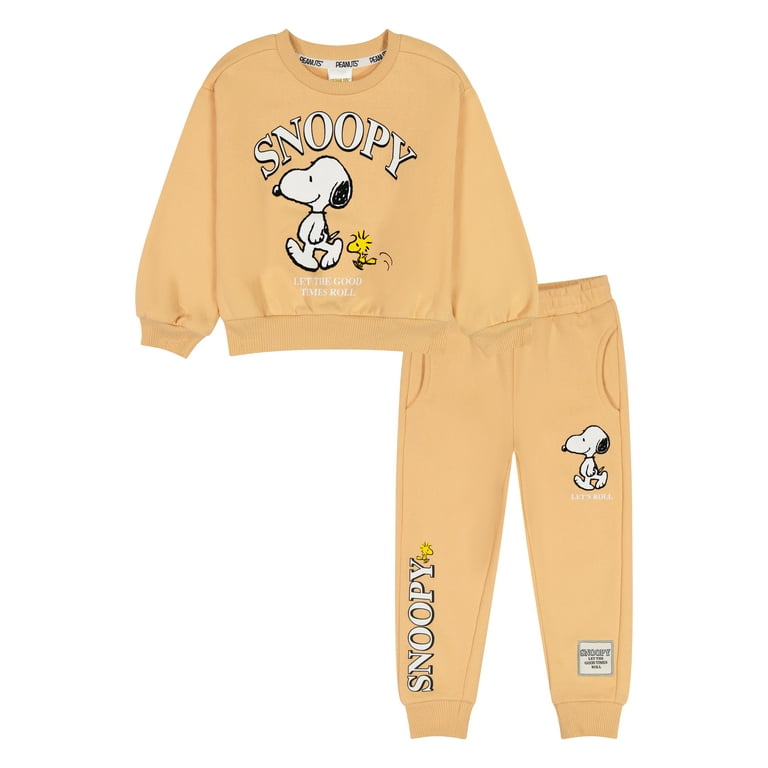 Peanuts Print Sweatshirt and Joggers Set