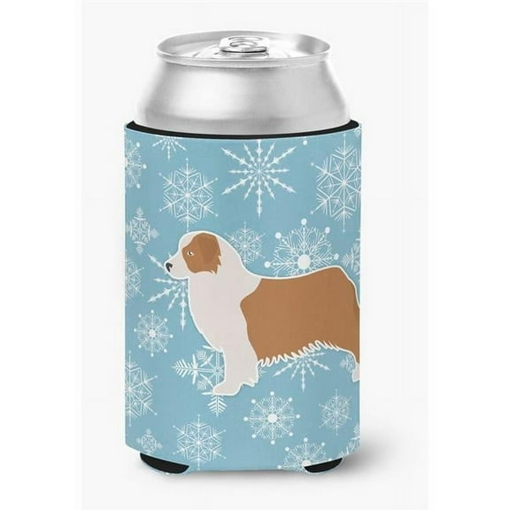 Winter Snowflake Australian Shepherd Dog Can or Bottle Hugger