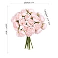 thumbnail image 3 of Virelaxpo 27 Heads Artificial Peony Bouquet Faux Silk Realistic Peony Arrangement in Raffia Wrap for Living Room Table Centerpiece Wedding Home Decor, 3 of 6