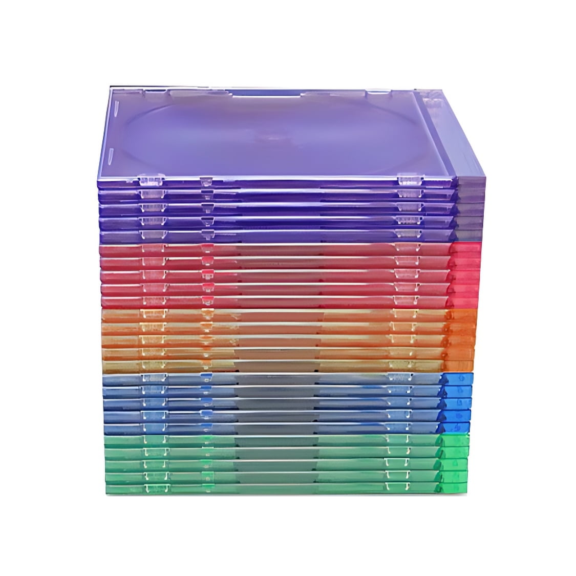 CheckOutStore (25) Standard Single 1-Disc CD Jewel Cases (Assorted Color)