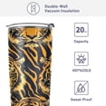 thumbnail image 4 of SKYSONIC Tiger Tumbler Stainless Steel Double Wall Vacuum Reusable Insulated Mug with Straw and Built-in Coaste for Cold and Hot Beverages, 12oz, 4 of 7