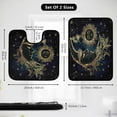 thumbnail image 2 of GZHJMY Ethnic Moon Sun Star Bathroom Rugs Set 2 Piece Non Slip Absorbent 15.7" x 23.6" Shower Bath Rug Mat and 20" x 20" U-Shaped Contour Toilet Rug Carpet Runner, 2 of 6