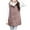 Brown, variant on Htigea Clearance Long Outerwear for Women Unisex Casual Solid Vest Zipper Pocket Loose Sleeveless Jacket Hooded Coat Double Vest Puffer Vest Women Linen Khaki,L