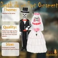 thumbnail image 3 of Tree Buddees Death Do Us Part Skeleton Ornament or Wedding Cake Topper  Spooky Bride & Groom, 3 of 7