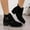 Black, variant on POROPL Ankle Boots for Women Fashion Suede Buckle Shoes,Boots Size 5.5