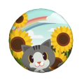 thumbnail image 3 of PUREYAH Sunflower Garden Cat Rv Spare Tire Cover, Wheel Covers Protectors Universal Fit for Camping Travel Trailer Truck 17 inch, 3 of 6