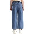 thumbnail image 2 of CHICTRY Kids Girls Loose Ripped Jeans Wide Leg Distressed Denim Pants,Sizes 3-15 Blue-A 170, 2 of 7