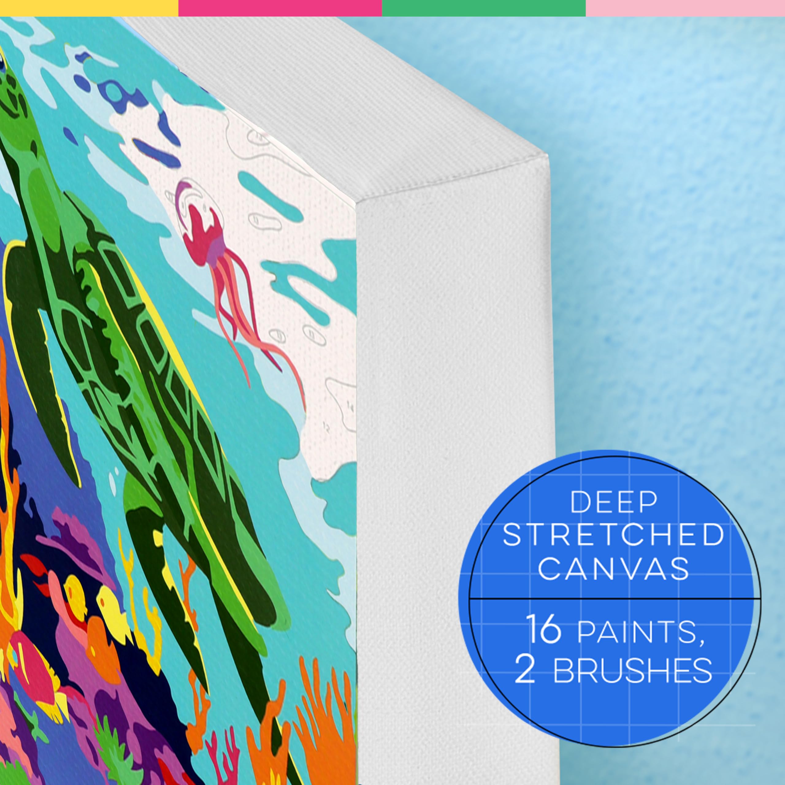 Bright Stripes iHeartArt Paint By Number Kit - Amazing Ocean
