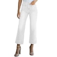 thumbnail image 2 of LEKWK Wide Leg Cropped Jeans for Women High Waisted Stretchy Denim Pants Baggy Casual Flare Jeans with Pockets Fashion Fall Daily Outfits, 2 of 9