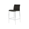 thumbnail image 1 of Tabouret de Comptoir Moderne Delta en Similicuir et Chrome - Qualité Commerciale, 1 of 5