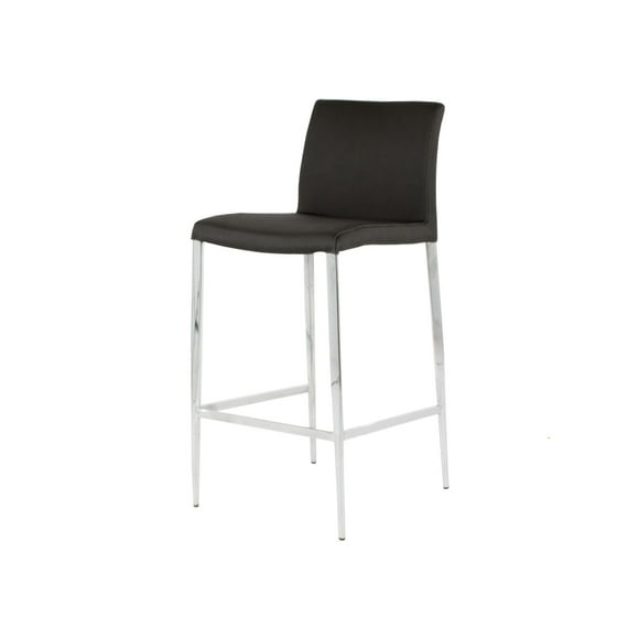 Delta Modern Leatherette & Chrome Counter Stool - Contract Grade