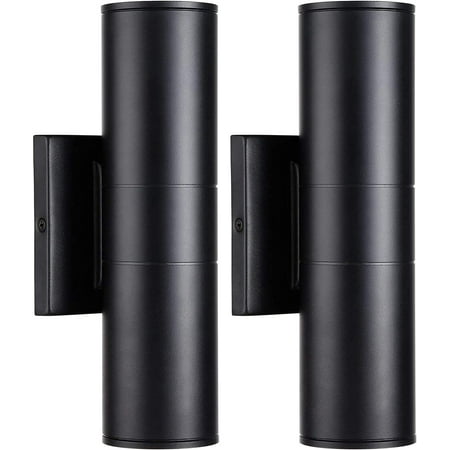 

LEONLITE Integrated LED Cylinder Up Down Wall Light Outdoor 100V-277V Aluminum Waterproof High-end Wall Sconce in 2 Lights ETL-Listed 20W 1400lm Exterior Front Door Porch Light Fixtures Pack of 2