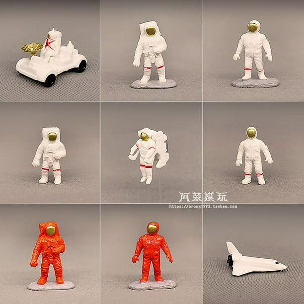 Spacecraft Astronaut Action Figure Model Lunar probe Space Vehicle Spaceship Fairy Garden Miniature Decor Ornaments Figurine Toy8A He Qiyong unisex