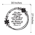 thumbnail image 4 of Children For This Child I Have Prayed Uplifting Quote Wall Decal Decoration Granted The Desires Of My Heart 1 Samuel 1:27 Bible Verse Lasts Years and Easily Removable - Size: 30 In(W) x 27 In(H), 4 of 5