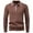 #0288-Brown, variant on Betivan Men's Solid Color Long Sleeve Sweater Shirt, Half-Button Turndown Collar Knitted Top, Basic Button Tees Stylish Tops Golf Casual Versatile Layering Sweater