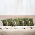 thumbnail image 3 of Ambesonne Nature Throw Pillow Cover 4 Pack, Majestic Waterfall River, 20", Green Brown White, 3 of 6