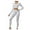 White, variant on Spring Outfits for Women Womens Linen Set Clothing Set Female Round Neck Sleeveless Tops Pants Sets Full Pant Style S_503 Women's Tracksuits Blue S