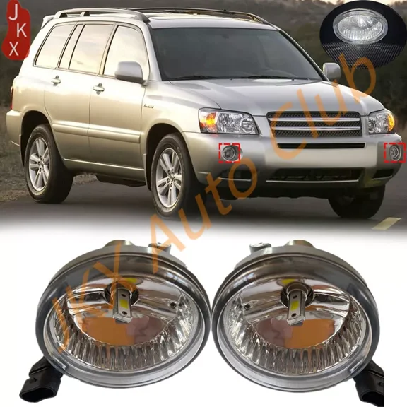 Fit For Toyota Highlander 2004 2005 2006 2007 Pair Bumper LED Fog Lights Lamps