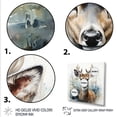 thumbnail image 3 of Designart "Wilderness Deer Portrait I" Animals Framed Wall Art - Traditional Brown Deer Living Room Framed Canvas Art, 3 of 6