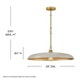 thumbnail image 6 of 48165LCB-LTP Hinkley Lighting Sadie - 12W 1 LED Dome Chandelier-6.25 Inch Tall and 24 Inch Wide-Lacquered Brass Finish, 6 of 12