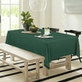 thumbnail image 3 of Sm:)e Set of 2 Stain and Wrinkle Resistant Fitable Hunter Green Table Cloth Rectangle 60x84 Inch, Reusable and Washable Polyester Table Covers for Party 4ft Table, 3 of 8