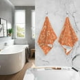 thumbnail image 7 of Orange Christmas Seamless Bath Hand Towel Soft Cotton Highly Absorbent Fingertip Towels for Bathroom Beach Kitchen Sports Gym Yoga Travel (2-Pieces Towel Sets, 28x16 inch), 7 of 7